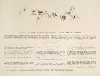 「ウォータールーの官報を読むチェルシー年金受給者」への鍵、1829